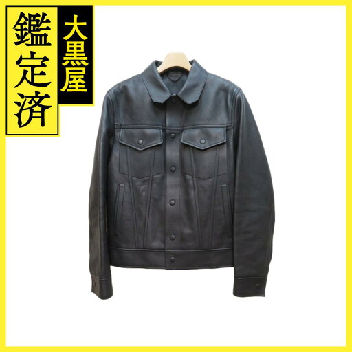 LOUIS VUITTON ルイヴィトン レザーブルゾン メンズ44 ブラック レザー/コットン/キュプラ 2120500249667 【432】 【432】2120500249667 【中古】【大黒屋】 LOUIS VUITTON ルイヴィトン レザーブルゾン メンズ44 ブラック レザー/コットン/キュプラ 2120500249667 【432】 【432】2120500249667 【中古】【大黒屋】