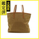 PRADA プラダ トートバッグ カーキ ブラウン キャンバス レザー【431】2148103798726 【431】2148103798726 【中古】【大黒屋】(4)