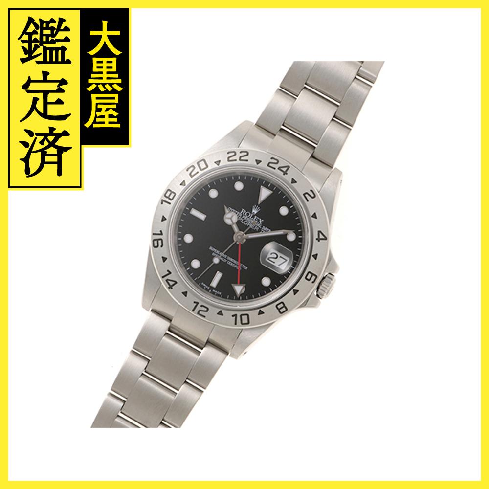 Y番2005年並行品 ROLEX ロレックス 腕時計 エクスプローラーII 16570 ステンレス ブラック文字盤 自動巻き 【472】SJ 【472】2146000417573 【中古】【大黒屋】