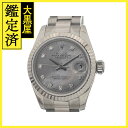 Y番 2002年頃製造 ROLEX ロレックス レディース オートマチック デイトジャスト26 179179NG シルバーダスト10PD文字盤 K18WG【47...