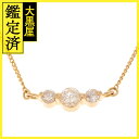JEWELRY ジュエリー ネックレス K18 ゴールド ダイヤモンド0.32ct 約2.0g 2141300448920【208】 【208】21413004...