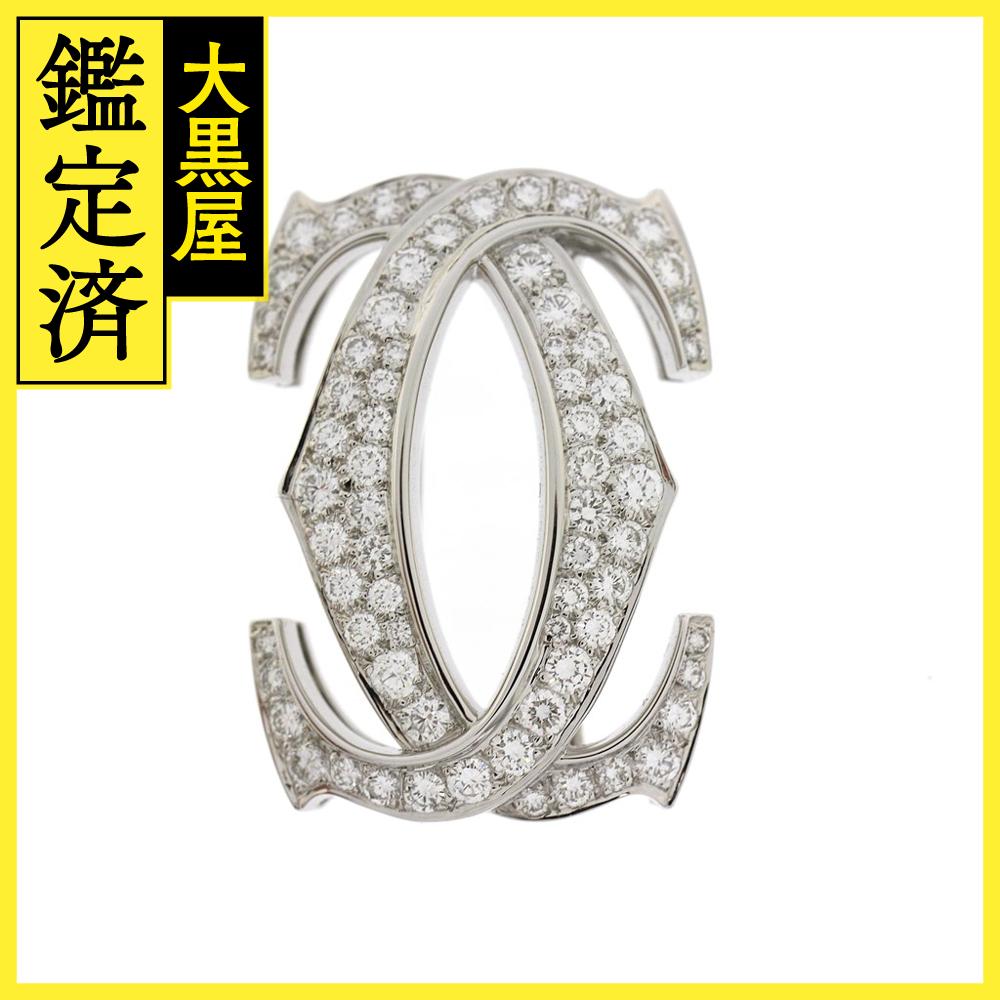 Cartier カルティエ ブローチ ペネロープダブルCブローチ K18ホワイトゴールド ダイヤモンド 重さ約20.6g【472】SJ 【472】2143400216126 【中古】【大黒屋】のサムネイル