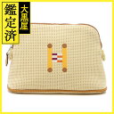 Hermes エルメス クレイジーH ボリードポーチMM シトロン/オークル シルバー金具 【471】L 【471】2147100556681 【中古】【大黒屋】(4)
