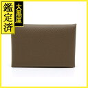 HERMES エルメス 小物 カルヴィ エトゥープ/SV シルバー金具 ヴォーエプソン B刻印 2148103843853 【中古】【大黒屋】【200】 【200】2148103843853 【中古】【大黒屋】(4)
