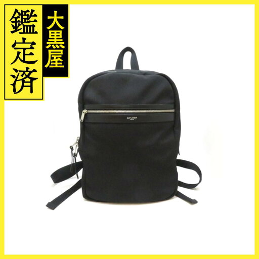 SAINT LAURENT サンローラン シティ バックパック 533232 ブラック キャンバス/レザー 【430】2148103776489 【中古】【大黒屋】 SAINT LAURENT サンローラン シティ バックパック 533232 ブラック キャンバス/レザー 【430】2148103776489 【中古】【大黒屋】