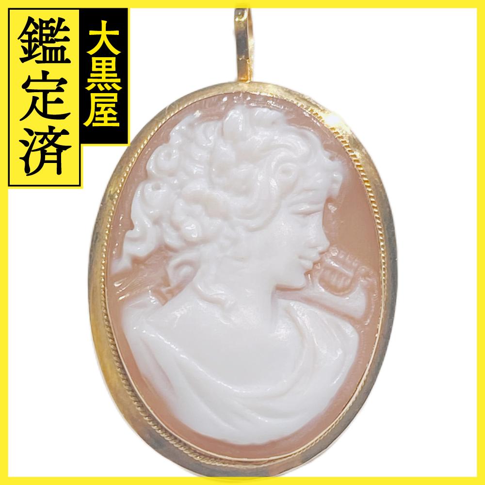 JEWELRY ノンブランドジュエリー ブローチ K18 カメオ C 約3.5g 2120500077277【208】 【208】2120500077277 【中古】【大黒屋】