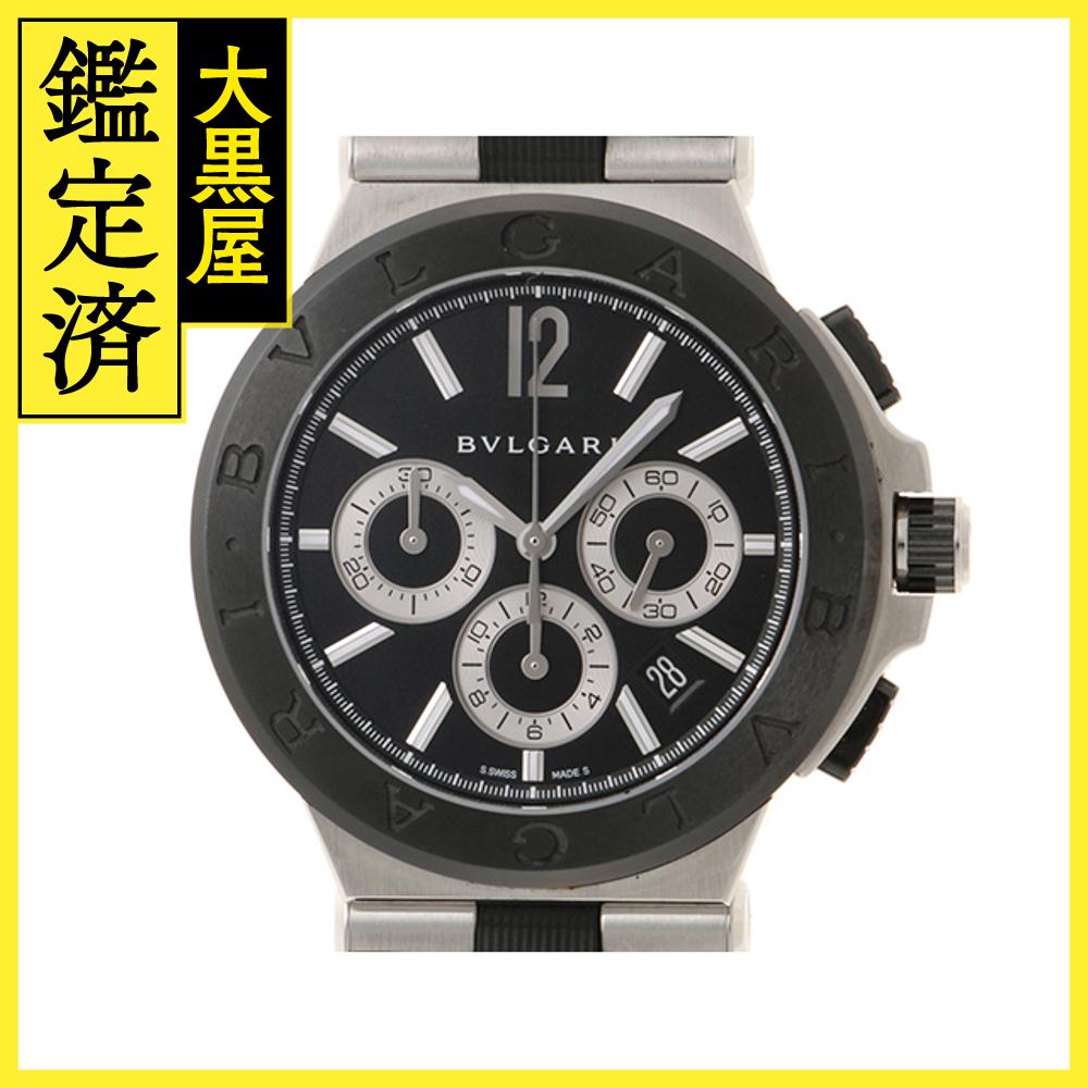 BVLGARI ブルガリ ディアゴノ クロノ DG42SC(DG42BSCVDCH)メンズ 自動巻き【471】IK 【471】2143200617024 【中古】【大黒屋】