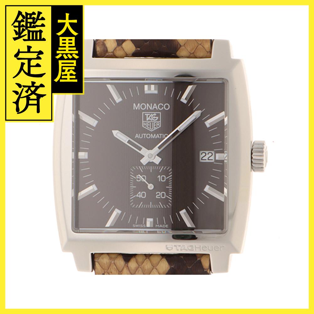 TAG HEUER タグ・ホイヤー モナコ パイソン SS/レザー WW2115.FC6217 自動巻き メンズ 【436】 2148103811739 【436】2148103811739 【中古】【大黒屋】