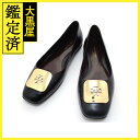 TORY BURCH トリーバーチ 靴 バレエシューズ レディース7.5(約24.5cm) ブラック レザー 154077 (2120500264912) 【200】【中古】【大黒屋】(4)