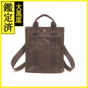 HERMES エルメス エールラインアドPM キャンバス グレー/SV リュックサック【431】 【431】2148103771156 【中古】【大黒屋】