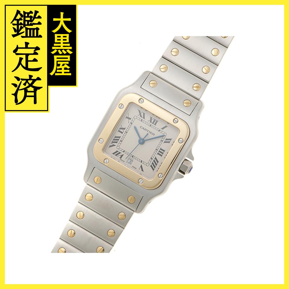 Cartier カルティエ 時計 サントスガルベLM W20011C4 アイボリー文字盤 イエローゴールド/ステンレススチール クォーツ メンズ 【200】2148103851698 【中古】【大黒屋】