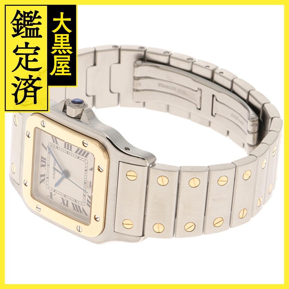Cartier カルティエ 時計 サントスガルベLM W20011C4 アイボリー文字盤 イエローゴールド/ステンレススチール クォーツ メンズ 【200】2148103851698 【中古】【大黒屋】