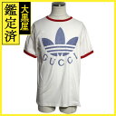 GUCCI グッチ 衣類 トレフォイルロゴ半袖Tシャツ メンズS ホワイト/ブルー/レッド コットン 702612 ( 2148103863615) 【200】...