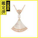 BVLGARI ブルガリ ディーヴァドリーム ネックレス ピンクゴールド 白蝶貝 ダイヤモンド 356452 6.6g 2143700201860【432】 【...
