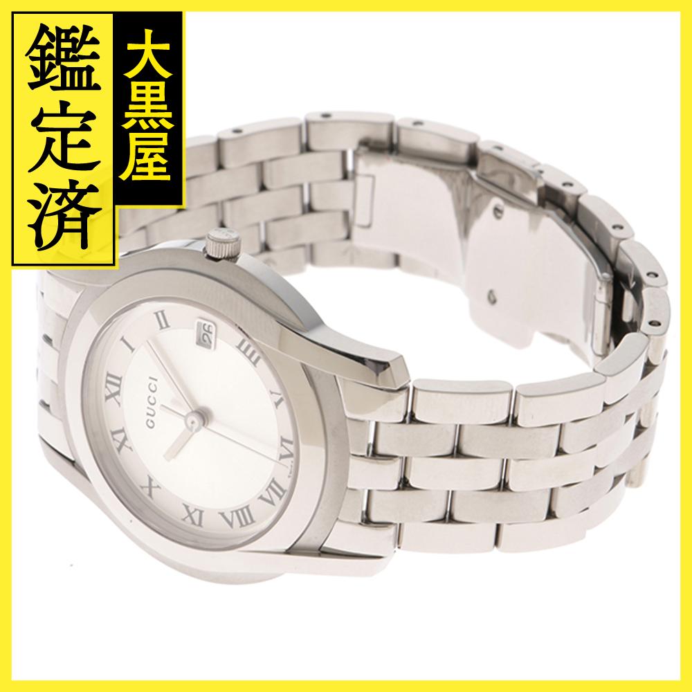 GUCCI グッチ メンズ クオーツ Gクラス 5500M シルバー文字盤 SS【472】HK 【472】2148103787683 【中古】【大黒屋】