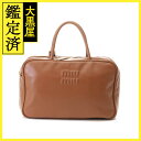 MIU MIU ミュウミュウ ショルダーバッグ ボーバッグラージ レザー コニャック 5BB117_2CRW_F0046_V_【472】YY 【472】2148...