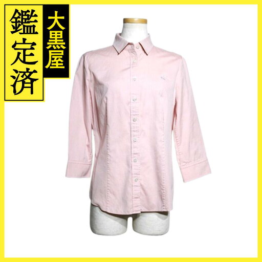 BURBERRY バーバリー 長袖シャツ(七分袖) レディース38 ライトピンク コットン B1M02-518-1238 【200】2148103895135 【中古】【大黒屋】 BURBERRY バーバリー 長袖シャツ(七分袖) レディース38 ライトピンク コットン B1M02-518-1238 【200】2148103895135 【中古】【大黒屋】