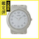 HERMES エルメス クリッパー ホワイト ステンレス CL6.710 クォーツ時計 214810386944 【432】 【432】2148103869440 【中古】【大黒屋】