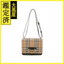 BURBERRY バーバリー ハウスチェック Dリング ショルダーバッグ ベージュ/ブラック 2148103899638 【205】 【205】2148103899638 【中古】【大黒屋】