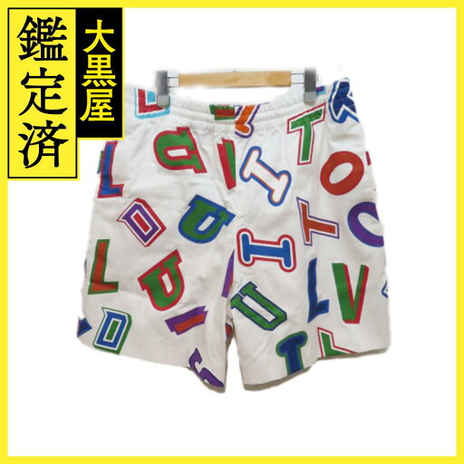 LOUIS VUITTON ルイヴィトン×NBA プリントバスケットボールショーツ ハーフパンツ メンズXL ホワイト/マルチカラー コットン 1A90TX 【200】2143000540225 【中古】【大黒屋】 LOUIS VUITTON ルイヴィトン×NBA プリントバスケットボールショーツ ハーフパンツ メンズXL ホワイト/マルチカラー コットン 1A90TX 【200】2143000540225 【中古】【大黒屋】