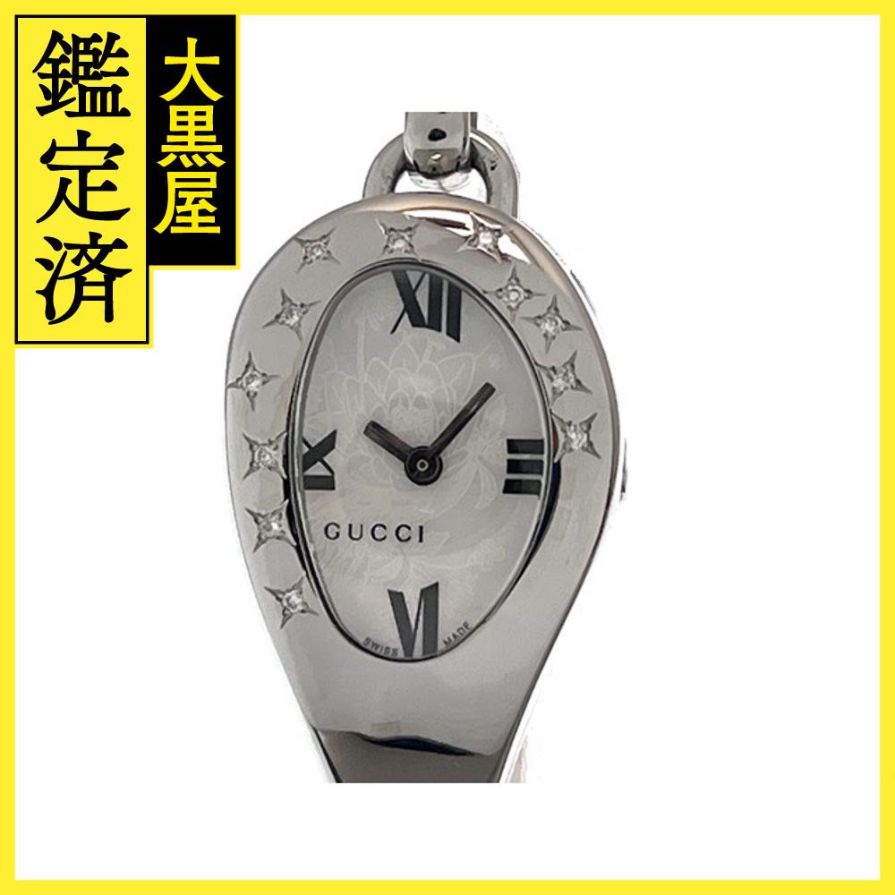 GUCCI グッチ レディース クォーツ ホースビット フローラ 12PDベゼル 103 ホワイト文字盤 SS【472】HK..