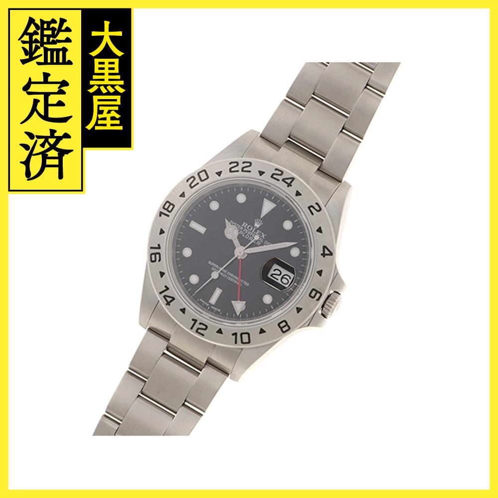 F番 2004年 正規 ROLEX ロレックス エクスプローラーII 16570 SS ステンレススチール ブラック文字盤 オートマチック 【460】2148103929526 【460】2148103929526 【中古】【大黒屋】