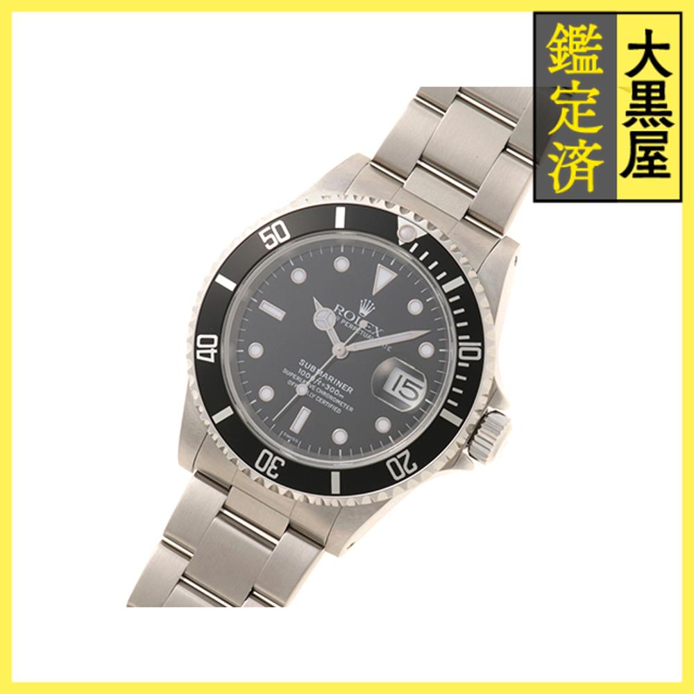 A番 国際保証書有 ROLEX ロレックス 時計 サブマリーナ デイト 16610 オンリースイス ブラック文字盤 ステンレススチール 自動巻き メンズ 【200】2146000433863 【中古】【大黒屋】