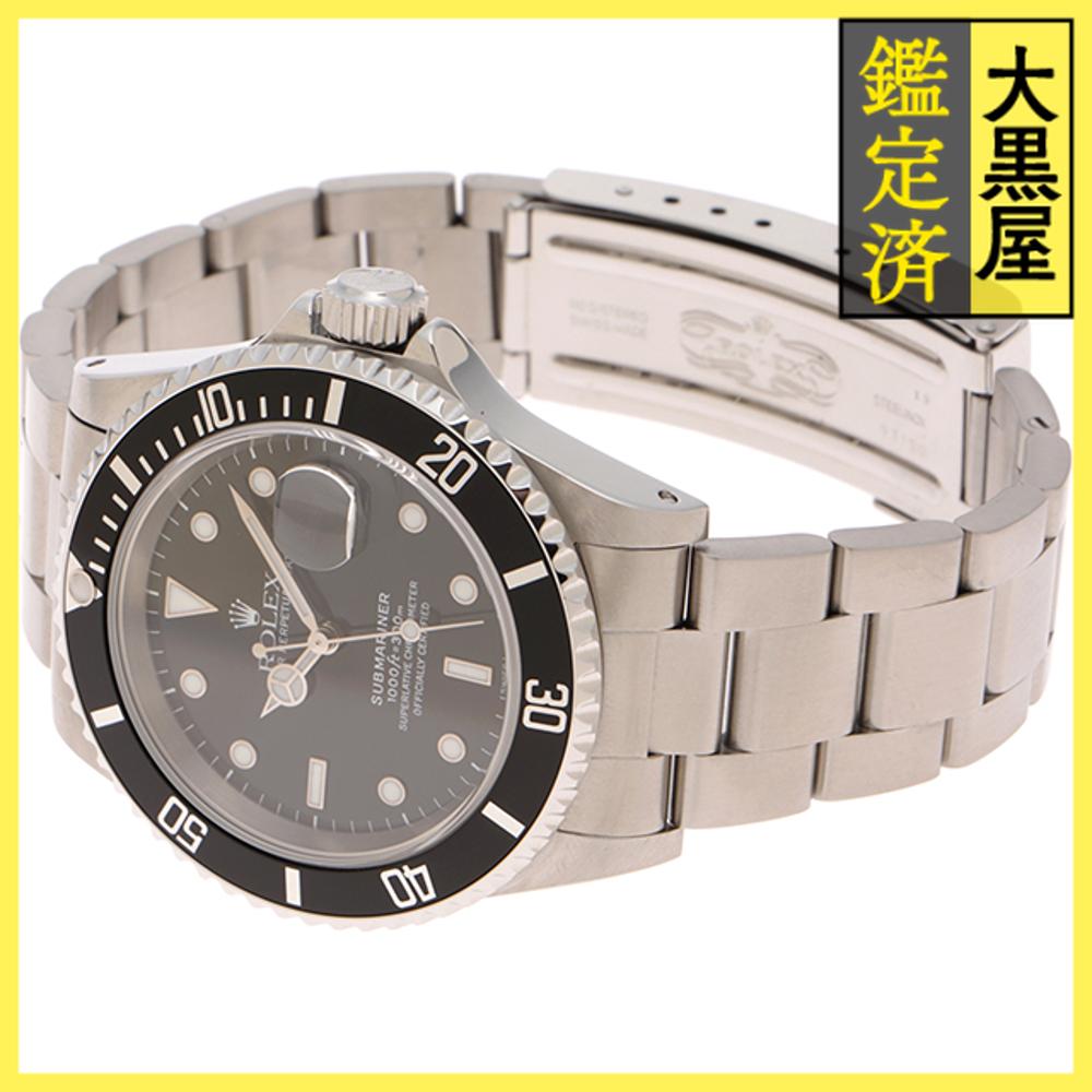 A番 国際保証書有 ROLEX ロレックス 時計 サブマリーナ デイト 16610 オンリースイス ブラック文字盤 ステンレススチール 自動巻き メンズ 【200】2146000433863 【中古】【大黒屋】