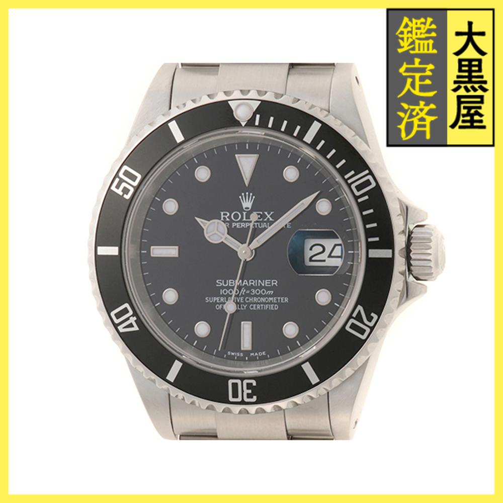 ROLEX ロレックス ギャラ有 K番 サブマリーナー 16610 ステンレス SS ブラック メ...