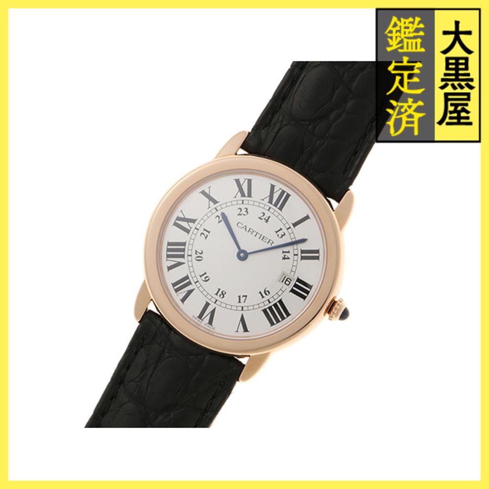 Cartier カルティエ ロンドソロLM W6701008 ピンクゴールド×ステンレススチール シルバー文字盤 クォーツ メンズ 腕時計 K 【200】2148103928963 【中古】【大黒屋】