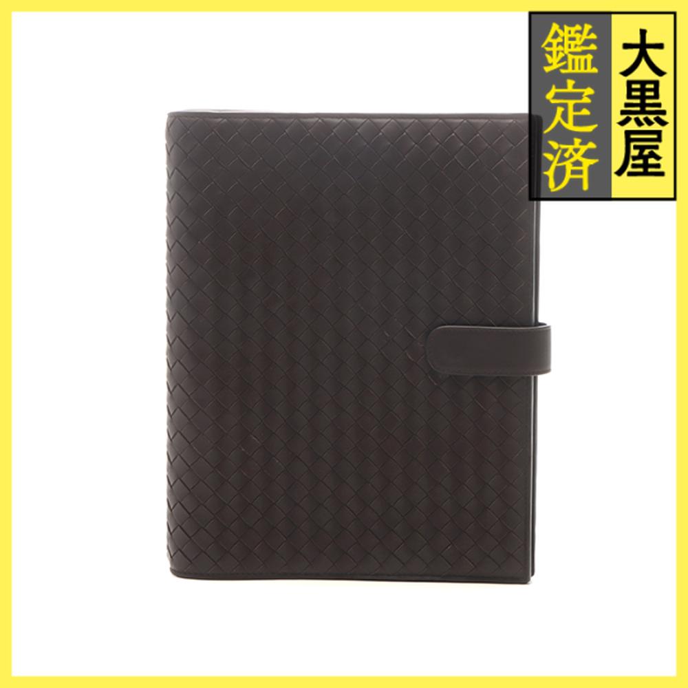 BOTTEGVENETA ボッテガヴェネタ イントレチャート 手帳カバー ダークブラウン レザー 【472】YN 【472】2143200640084 【中古】【大黒屋】