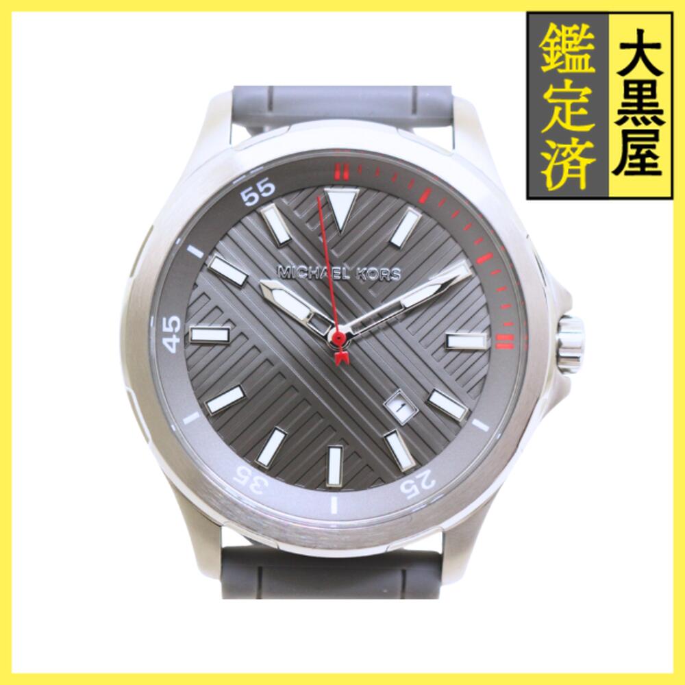 MICHAEL KORS マイケルコース 腕時計 ボーエン グレートーン SS/ラバー グレー MKO-1120 クォーツ 【200】2121000026109 【中古】【大黒屋】(2)