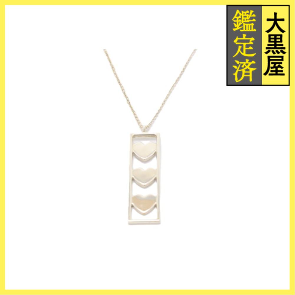 TIFFANY&CO ティファニー トリプルハートプレートネックレス 925 SV シルバー 【460】2148103906138 【460】2148103906138 【中古】【大黒屋】(4)