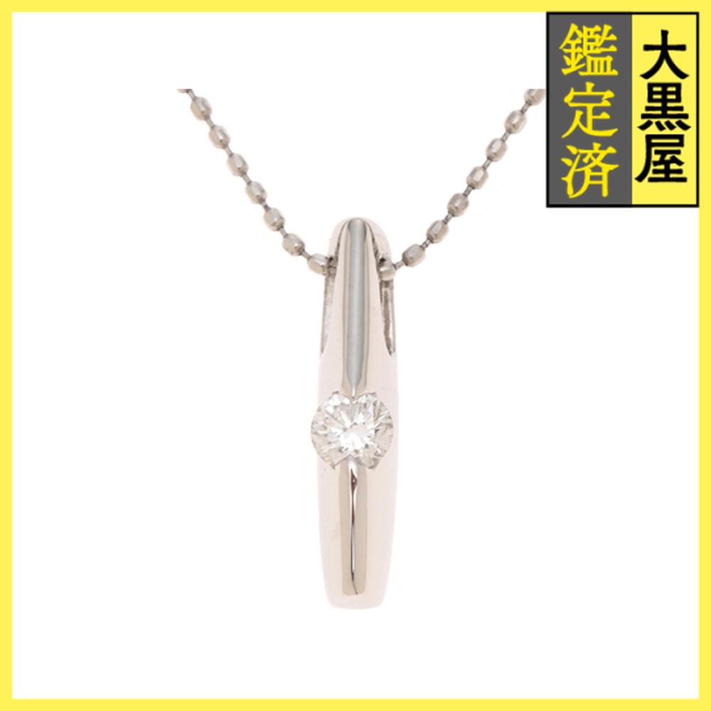JEWELRY ジュエリー ネックレス PT850/PT900プラチナ ダイヤモンド0.14 2.0g 2141100647462 【471】L 【471】2141100647462 【中古】【大黒屋】