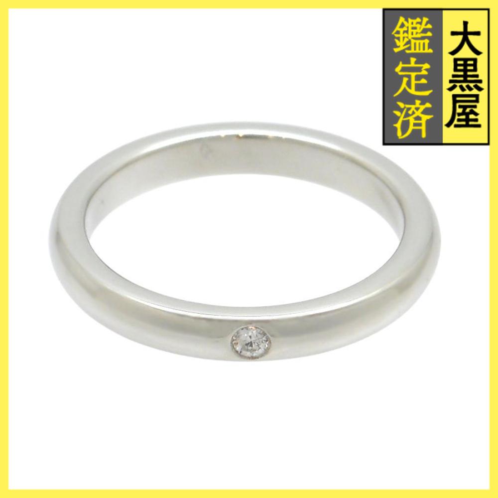 TIFFANY&CO ティファニー バンド リング 指輪 プラチナ D ダイヤモンド 5.2g 9号 【200】2143200633086 【中古】【大黒屋】(4)