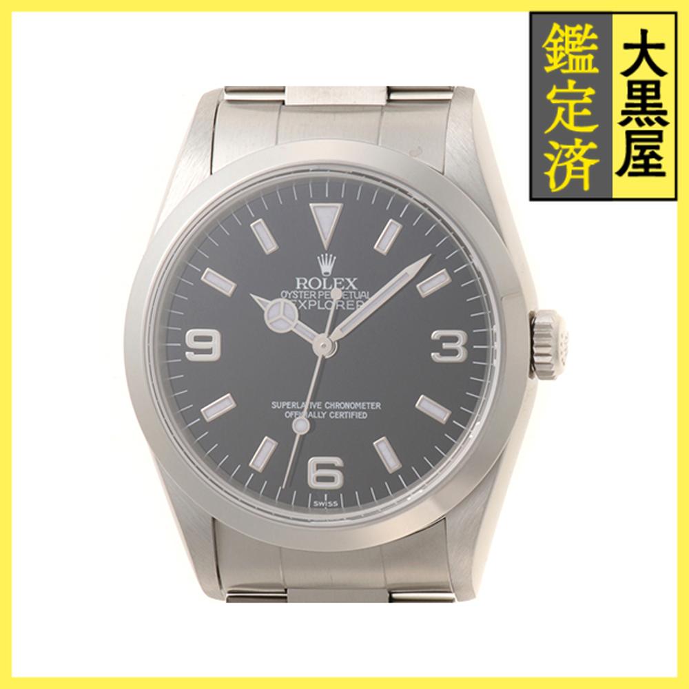 1998年9月 ROLEX ロレックス エクスプローラーI 14270 ブラック メンズ SS 自動巻...