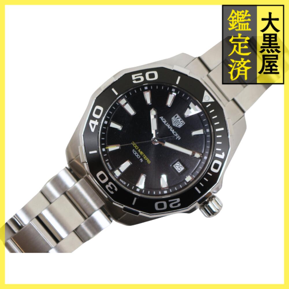 TAG HEUER タグホイヤー 腕時計 アクアレーサー WAY101A.BA0746 クォーツ ブラック文字盤 ステンレススチール メンズ 【200】2147100573817 【中古】【大黒屋】
