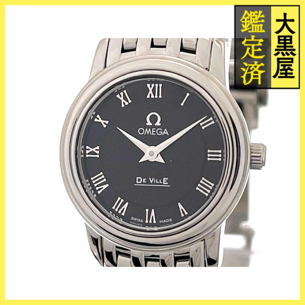 OMEGA オメガ レディース クオーツ デ・ヴィル 4570.52.00 ブラック文字盤 SS【4 ...