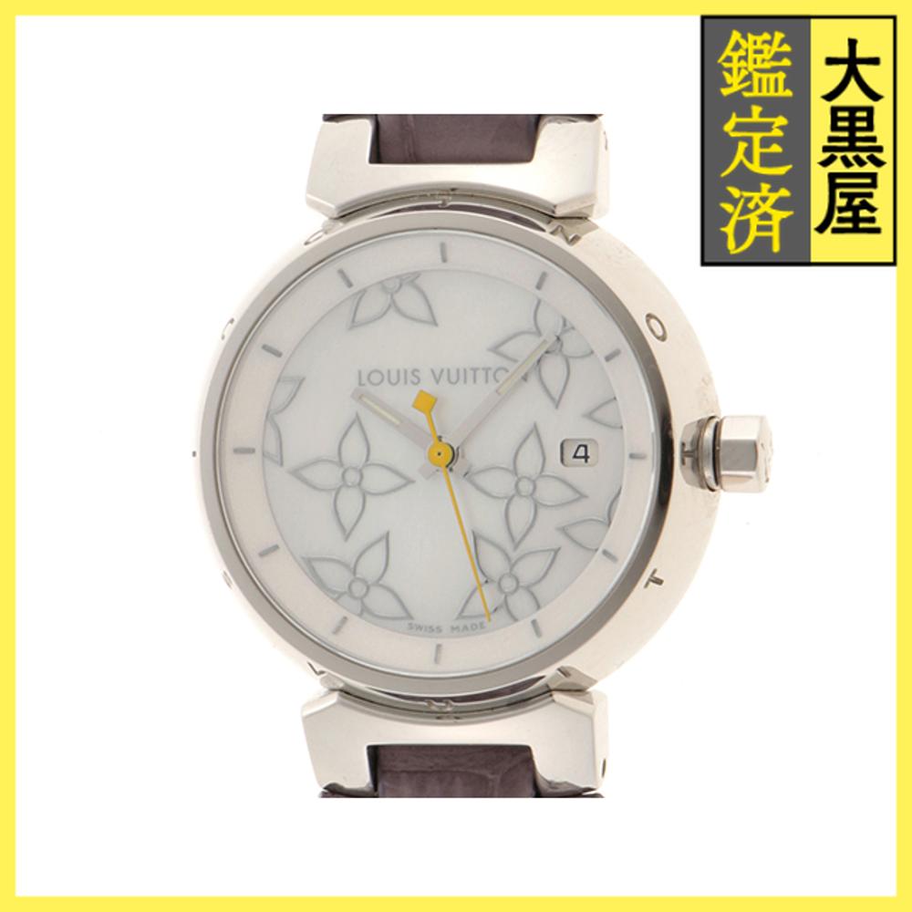 LOUIS VUITTON ルイ・ヴィトン タンブール ラブリーペルル Q121C ステンレス/ワニ革 クォーツ レディー..