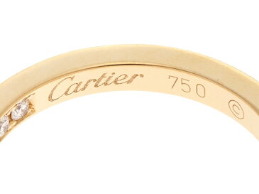 【送料無料】Cartier　カルティエ　YG　ダイヤモンド　クラシックフープピアス　SMサイズ　【430】【中古】【大黒屋】