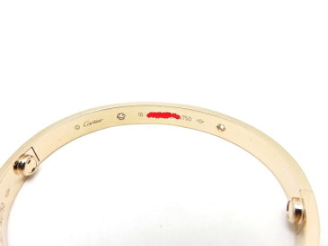 【送料無料】Cartier ラブブレス　ハーフダイヤ　ピンクゴールド　26.8g16【431】【中古】【大黒屋】