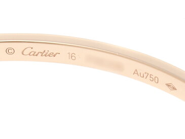 【送料無料】Cartier カルティエ LOVE ミニラブブレス ブレスレット バングル ミニラブBL SM PG ピンクゴールド オールダイヤ ダイヤモンド10個 17.6g #16 16号【472】【中古】【大黒屋】