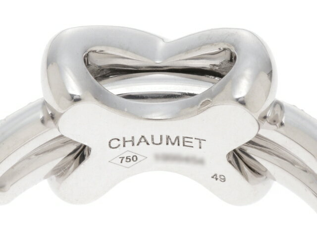 【送料無料】CHAUMET ショーメ ダイヤモンド リング リアンリング WG D 5.0g #49【430】【中古】【大黒屋】