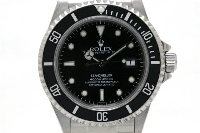 【送料無料】ROLEX　ロレックス　シードゥエラー　16600　ブラック　A番　ステンレススチール【474】【中古】【大黒屋】