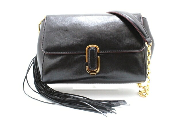 MARC JACOBS 　マークジェイコブス　バッグ 　チェーンショルダー　 チェーンショルダー　 カーフ 　ブラック　【460】【中古】【大黒屋】