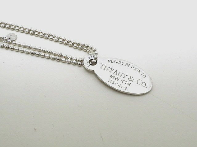 TIFFANY＆CO ティファニー リターントゥオーバルタグネックレス/シルバー/27.7g【470】【中古】【大黒屋】