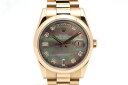 【送料無料】【2012年3月並行ギャラ】ROLEX　ロレックス　時計　オートマチック　デイデイト　118205FNG　ランダム番　ブラックシェル10ポイントダイヤ　エバーローズゴールド　プレジデントブレス【送料無料】【432】【中古】【大黒屋】