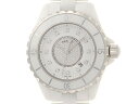 【送料無料】CHANEL　シャネル　時計　クオーツ　J12　H2123　ホワイト12ポイントダイヤ　 ...