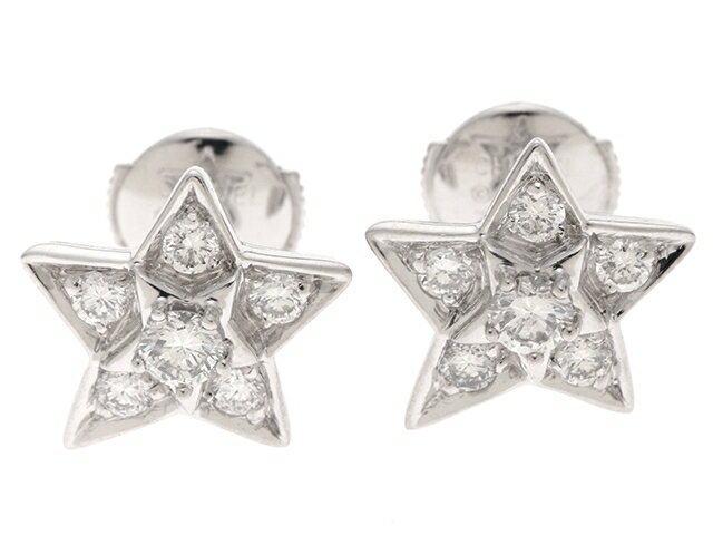 【送料無料】CHANEL 貴金属・宝石 シャネル コメットピアス　WG（ホワイトゴールド）6PD（ダイヤモンド）3.0g【432】【中古】【大黒屋】のサムネイル