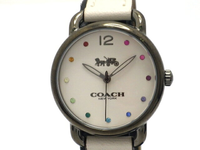 COACH　コーチ　デランシー　レディース　時計　クォーツ（電池式）　SS×革ベルト　2019年7月購入品　【450】【中古】【大黒屋】